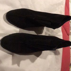Black suede Stuart Weitzman booties.  Ladies 8.